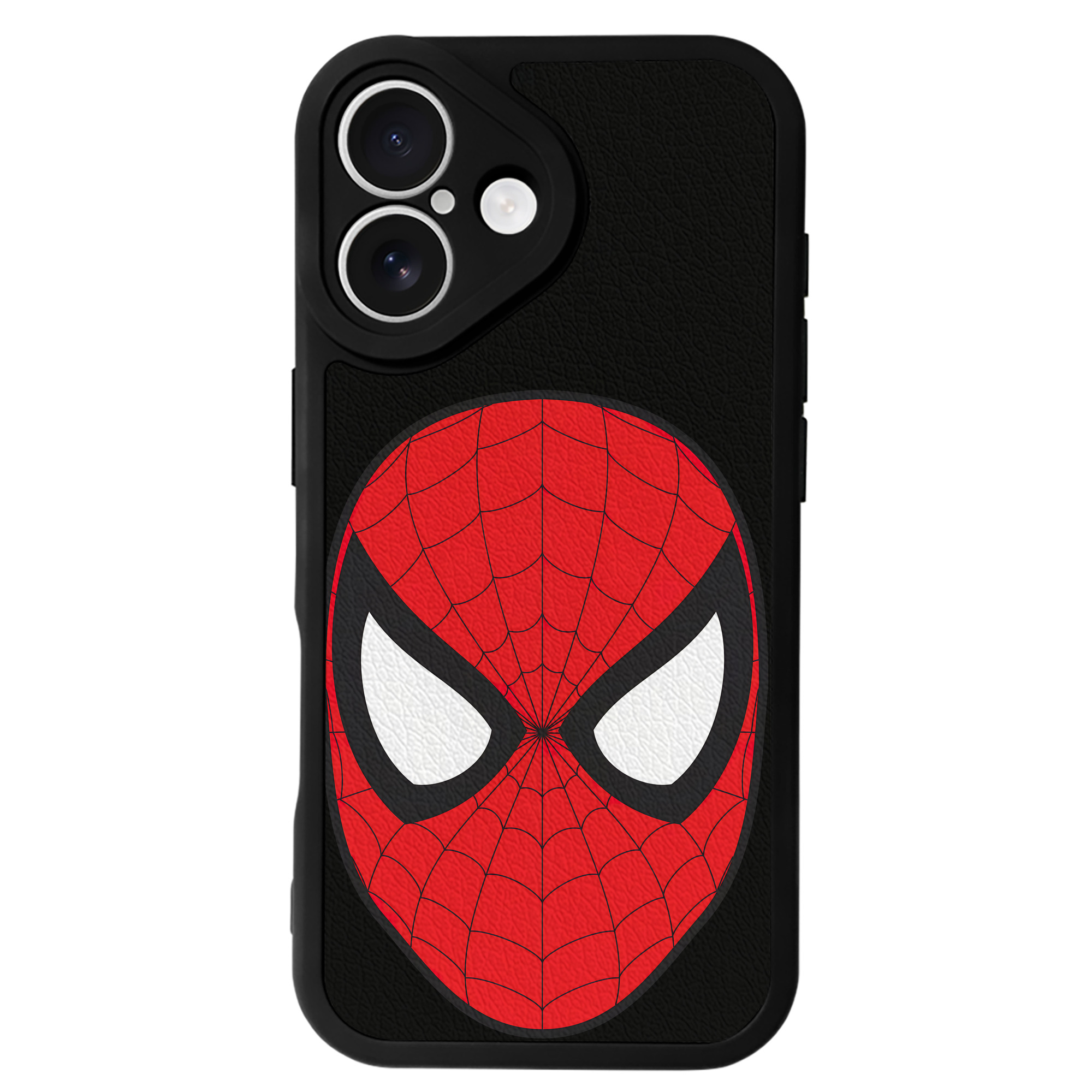 （画像用） Spider Man スパイダーマン 【iPhone 16シリーズ対応】シリコンスマホケース（レザー調） 材質：シリコン